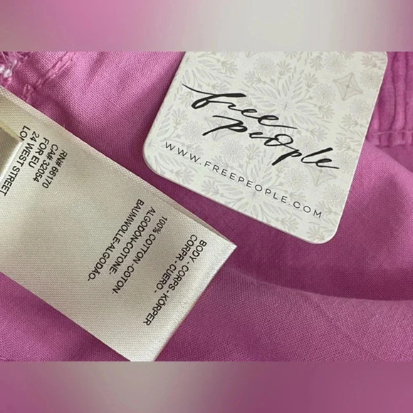 Free People Ray Corduroy Mini‎ Skirt Pink Size 8 New - Picture 9 of 12